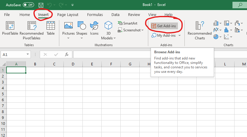 Inserting Add-Ins